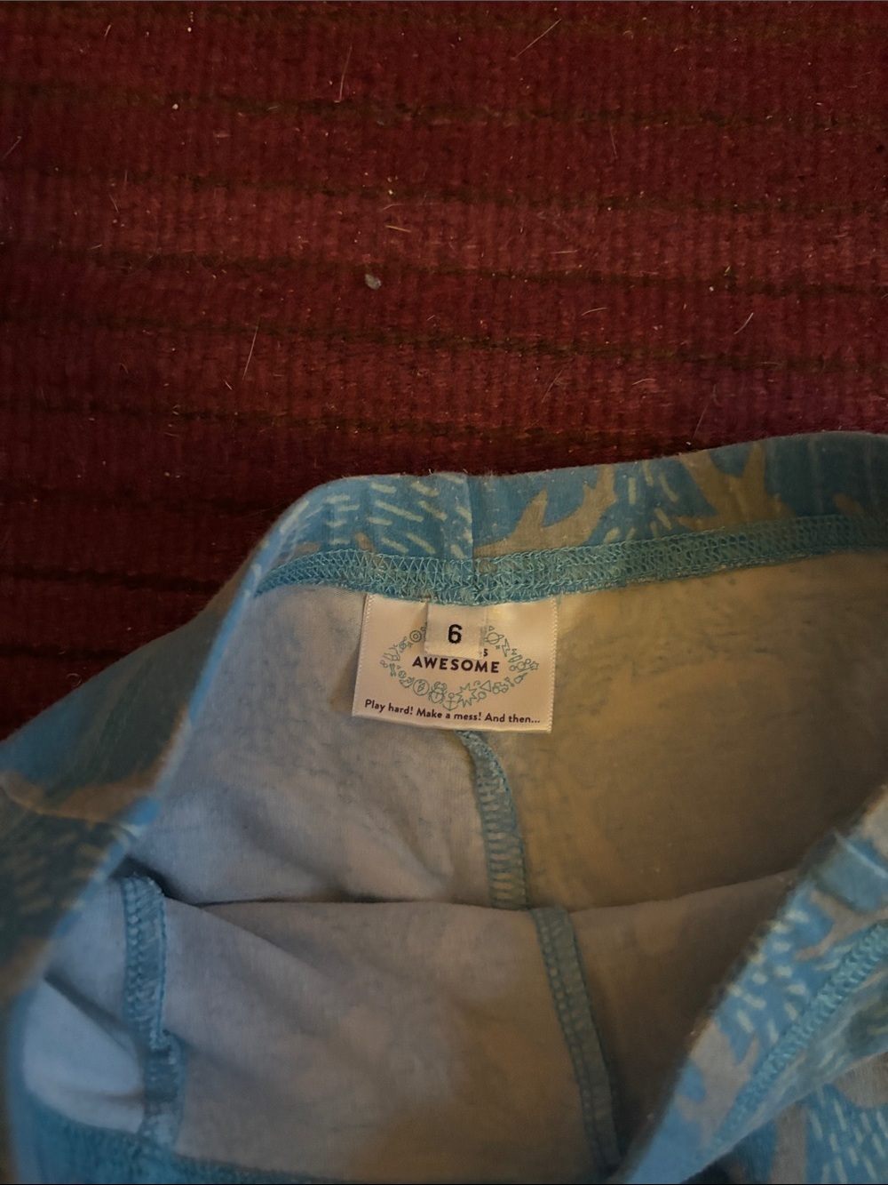 Kids Light Blue Patterned Leggings - Unbranded - Picture 2 of 5